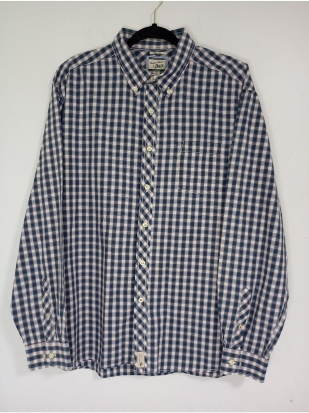 G.H. Bass & Co. Heritage Collection Men Slim Fit Blue Plaid Shirt XL 100% Cotton